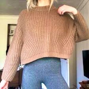 Kendall & Kylie Mock Neck Crop Sweater
